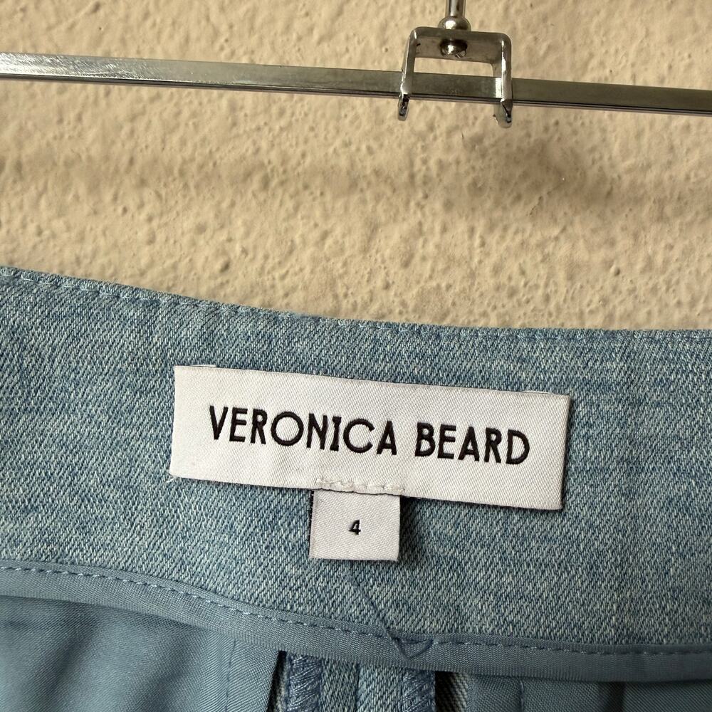 Veronica Beard Chambray Light Blue Bootcut Pants - Picture 4 of 6